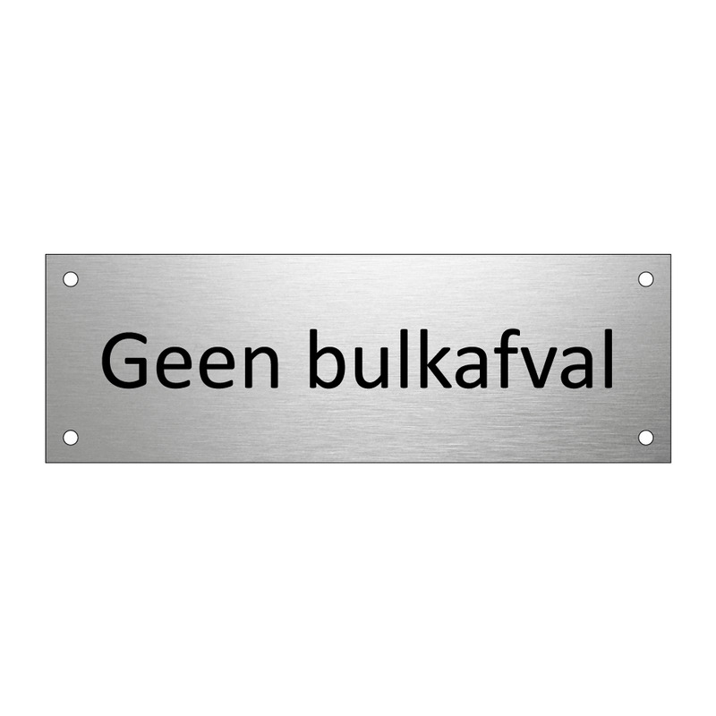 Geen bulkafval & Geen bulkafval & Geen bulkafval