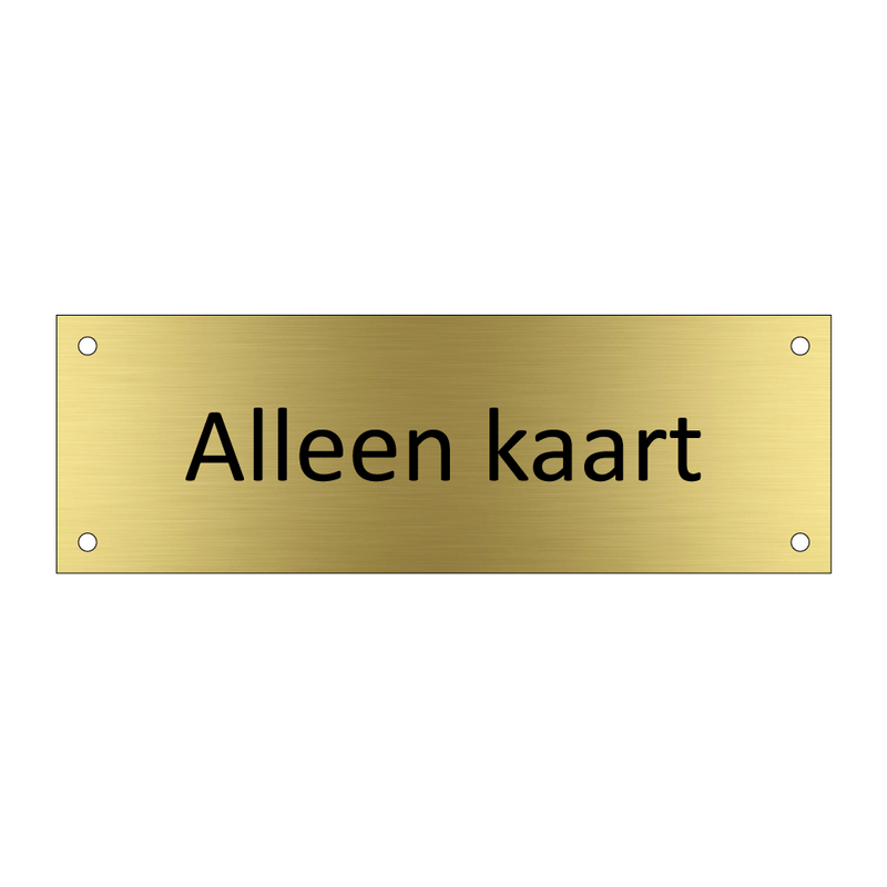 Alleen kaart & Alleen kaart & Alleen kaart