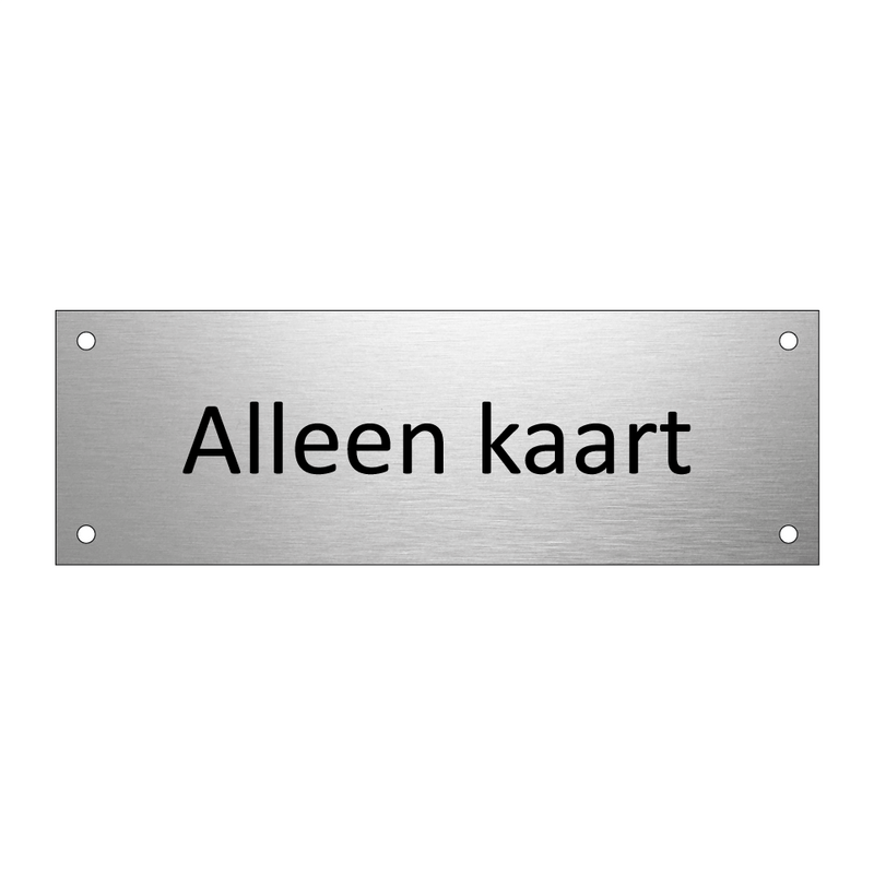 Alleen kaart & Alleen kaart & Alleen kaart