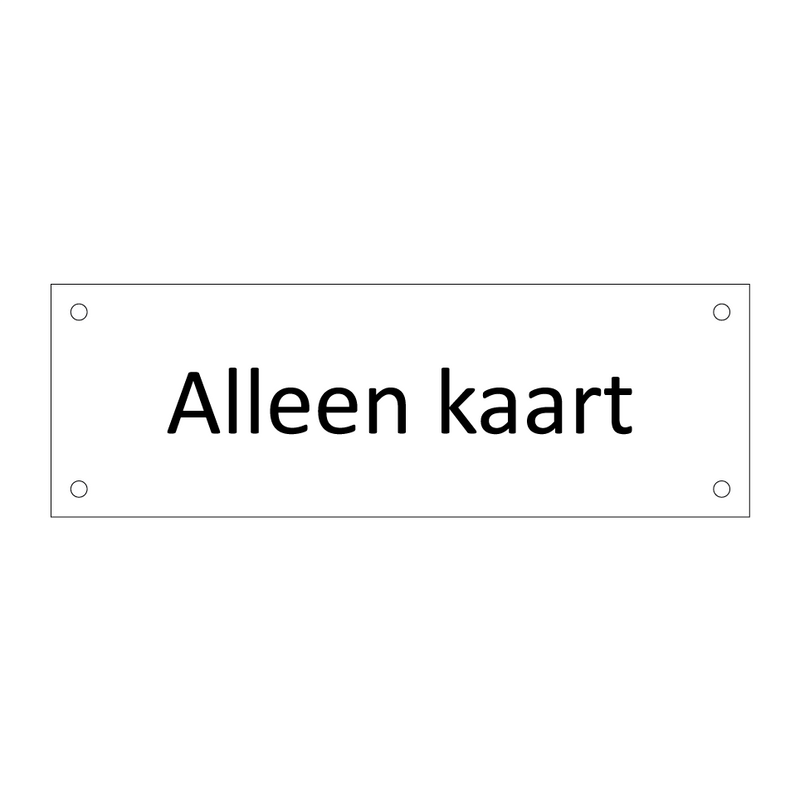 Alleen kaart & Alleen kaart & Alleen kaart