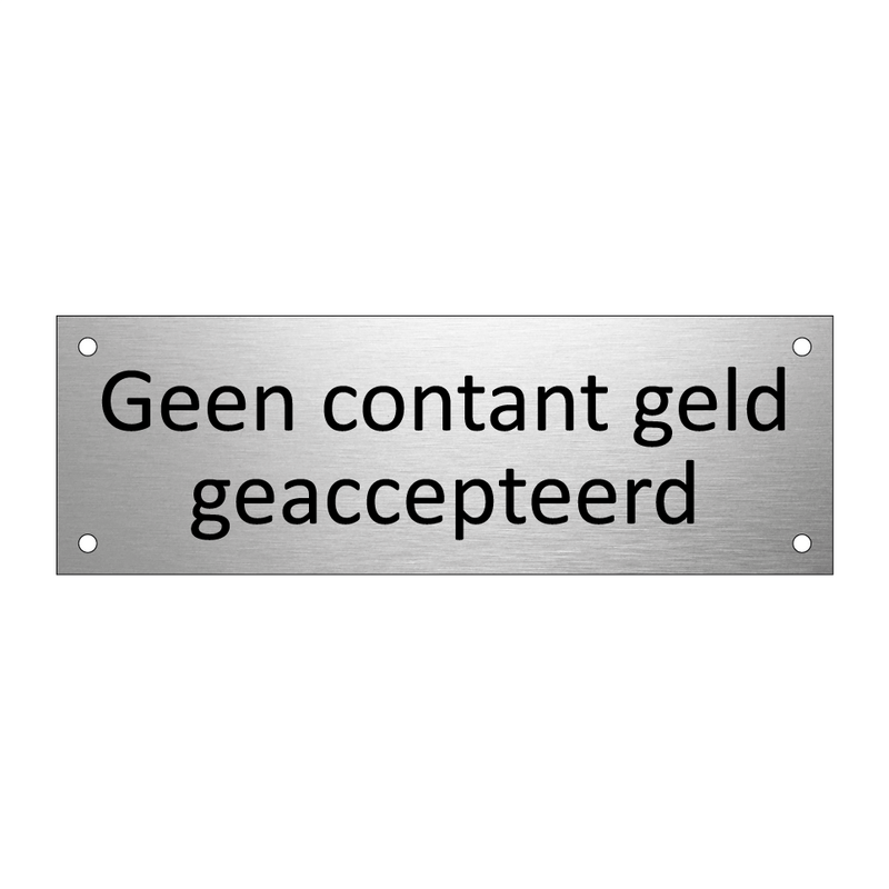 Geen contant geld geaccepteerd & Geen contant geld geaccepteerd & Geen contant geld geaccepteerd