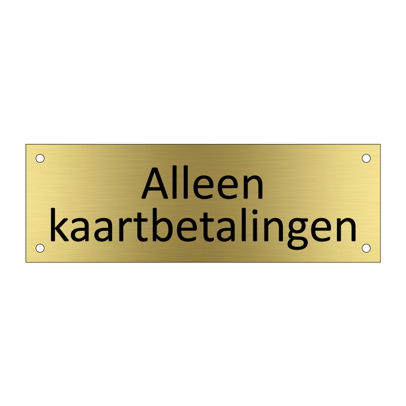 Alleen kaartbetalingen & Alleen kaartbetalingen & Alleen kaartbetalingen