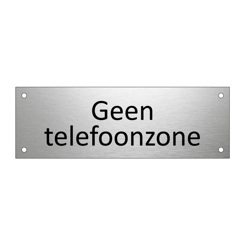 Geen telefoonzone & Geen telefoonzone & Geen telefoonzone