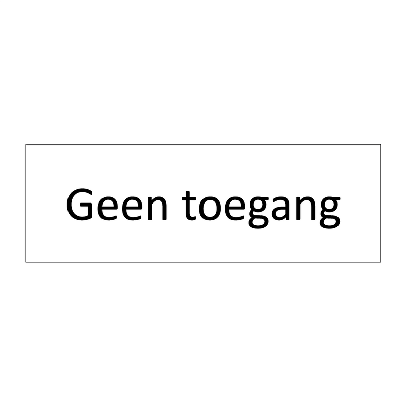 Geen toegang & Geen toegang & Geen toegang & Geen toegang & Geen toegang & Geen toegang