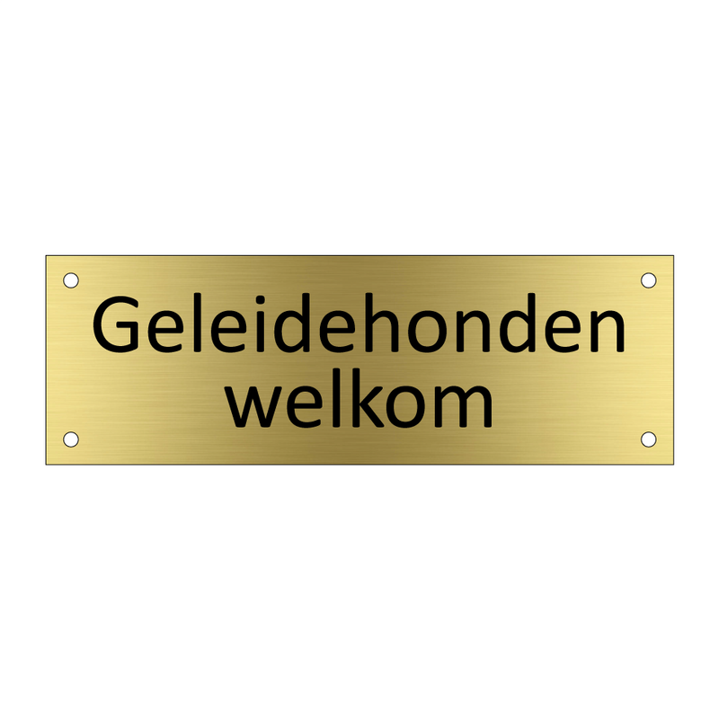 Geleidehonden welkom & Geleidehonden welkom & Geleidehonden welkom