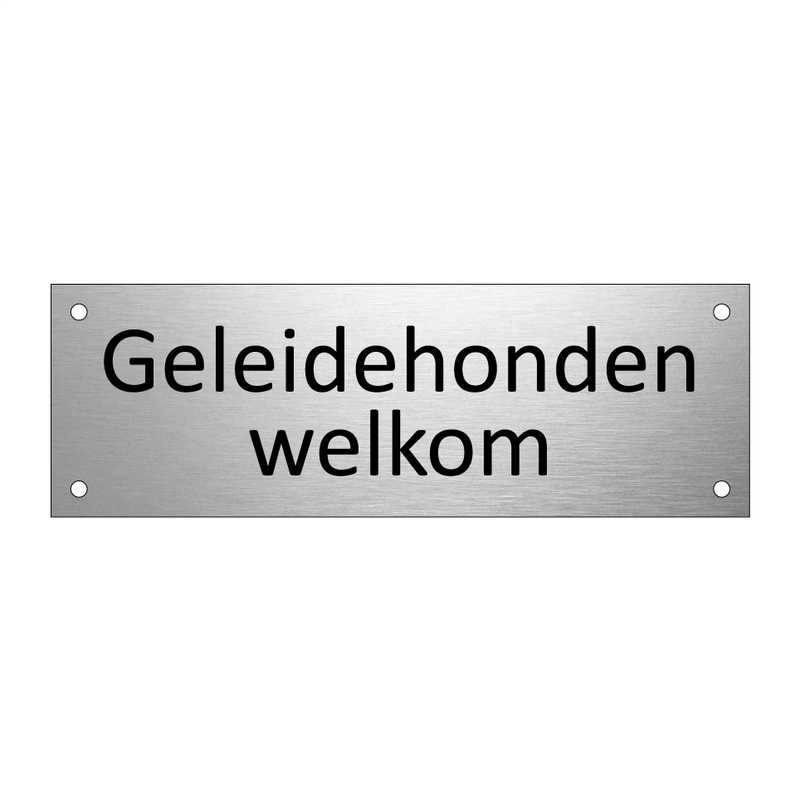 Geleidehonden welkom & Geleidehonden welkom & Geleidehonden welkom