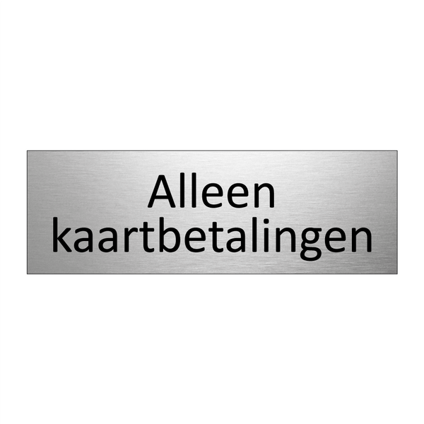 Alleen kaartbetalingen & Alleen kaartbetalingen & Alleen kaartbetalingen & Alleen kaartbetalingen