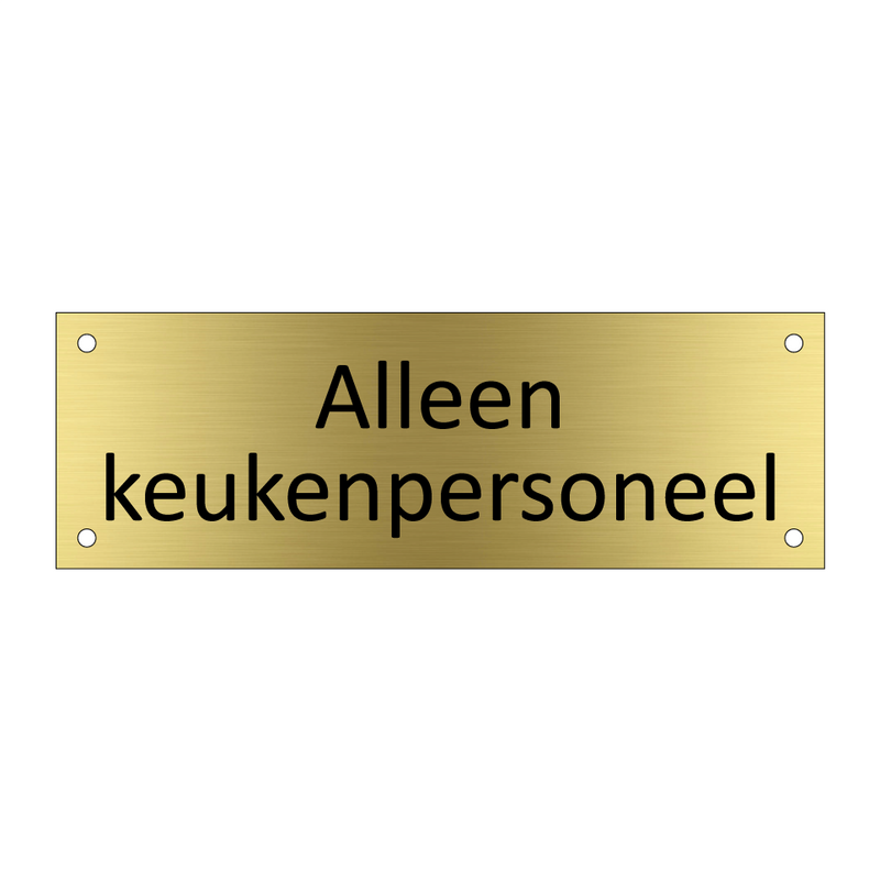 Alleen keukenpersoneel & Alleen keukenpersoneel & Alleen keukenpersoneel