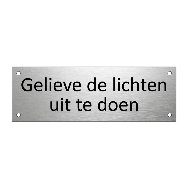 Gelieve de lichten uit te doen & Gelieve de lichten uit te doen & Gelieve de lichten uit te doen