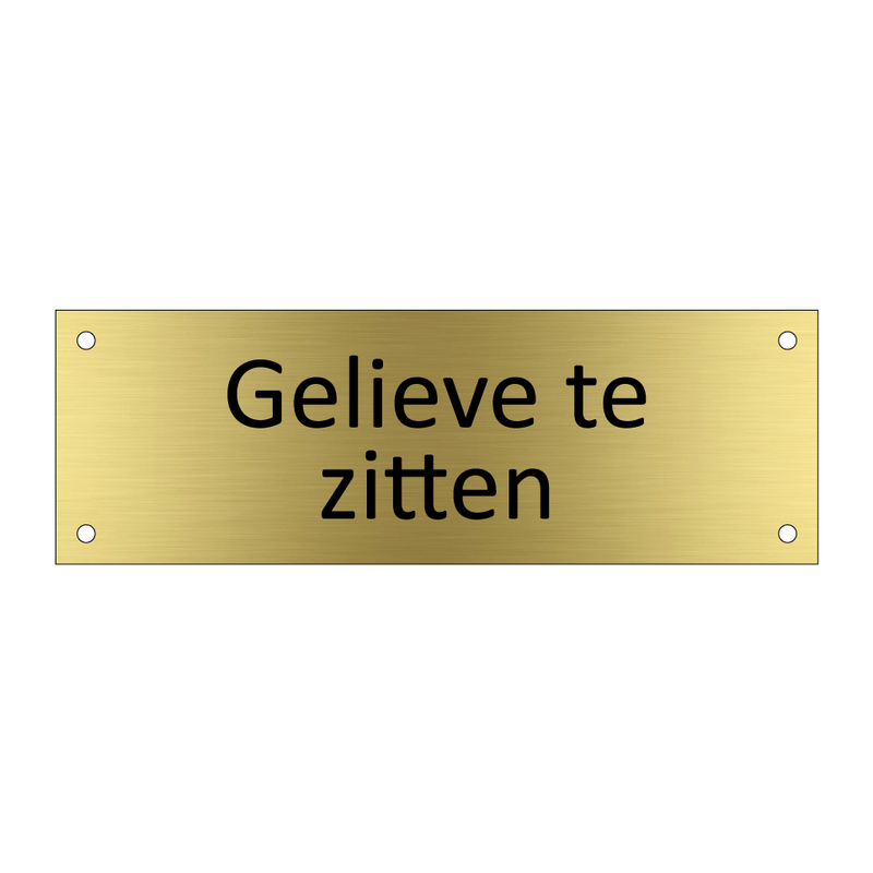 Gelieve te zitten & Gelieve te zitten & Gelieve te zitten