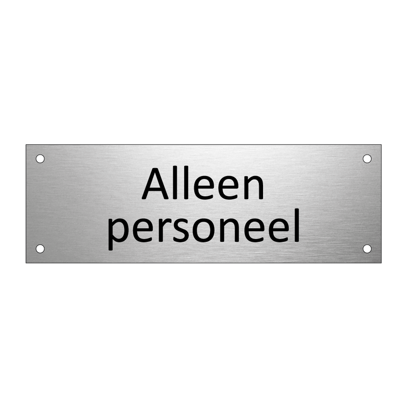 Alleen personeel & Alleen personeel & Alleen personeel