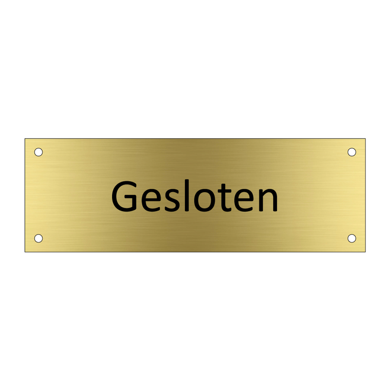 Gesloten & Gesloten & Gesloten