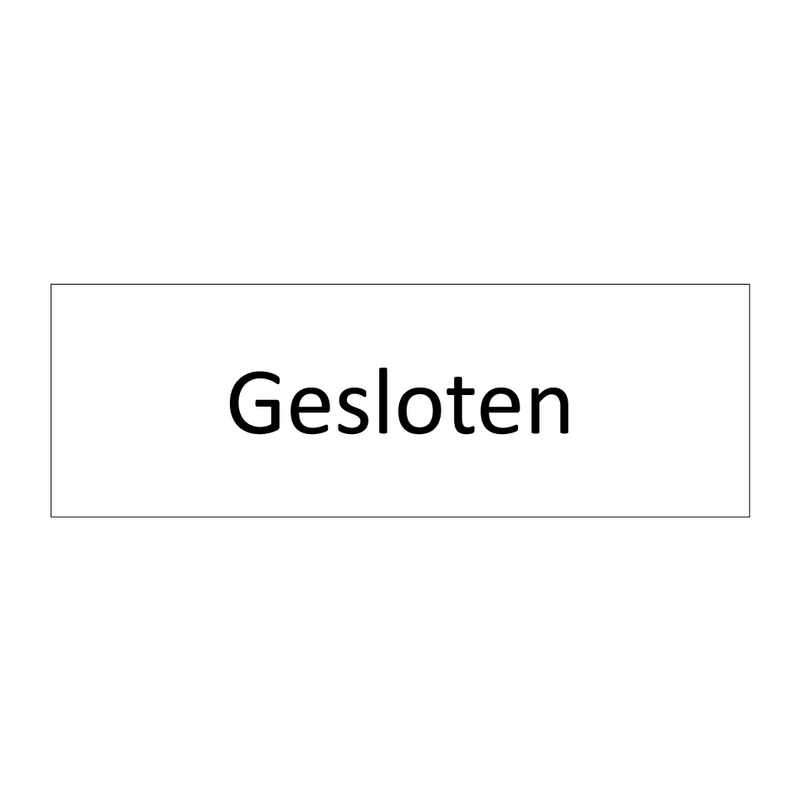 Gesloten & Gesloten & Gesloten & Gesloten & Gesloten & Gesloten