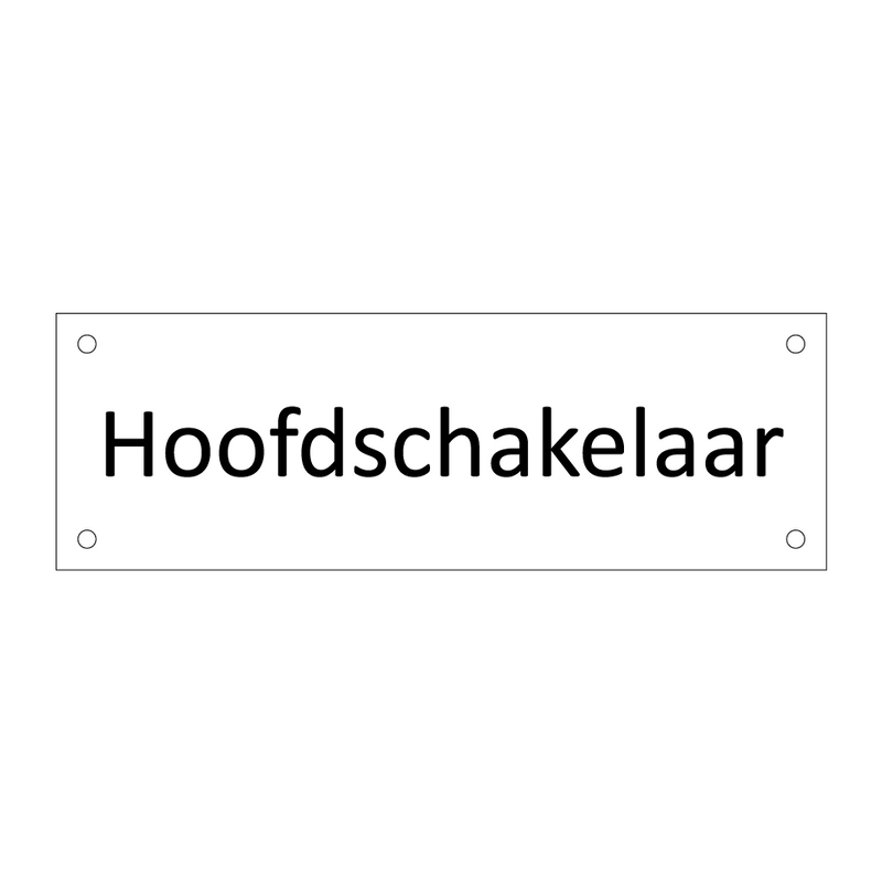 Hoofdschakelaar & Hoofdschakelaar & Hoofdschakelaar