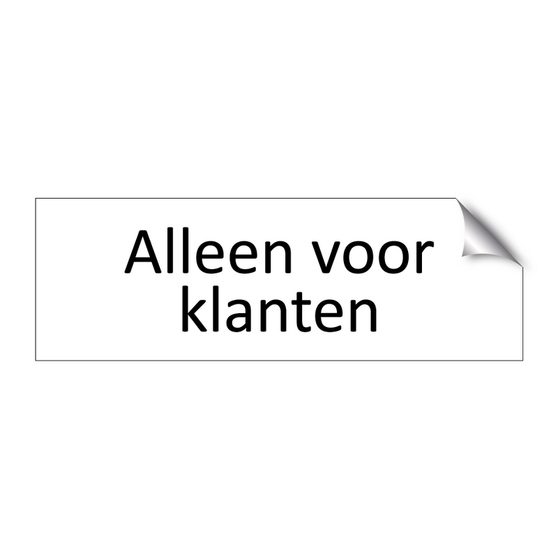 Alleen voor klanten & Alleen voor klanten & Alleen voor klanten