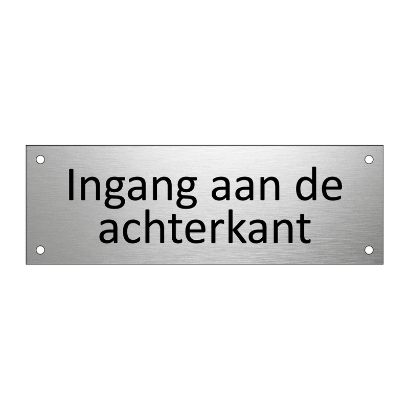 Ingang aan de achterkant & Ingang aan de achterkant & Ingang aan de achterkant