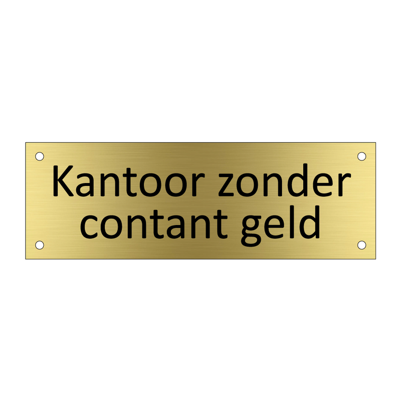 Kantoor zonder contant geld & Kantoor zonder contant geld & Kantoor zonder contant geld