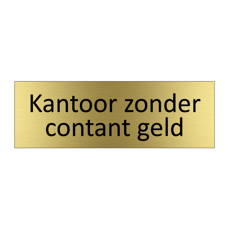 Kantoor zonder contant geld & Kantoor zonder contant geld & Kantoor zonder contant geld