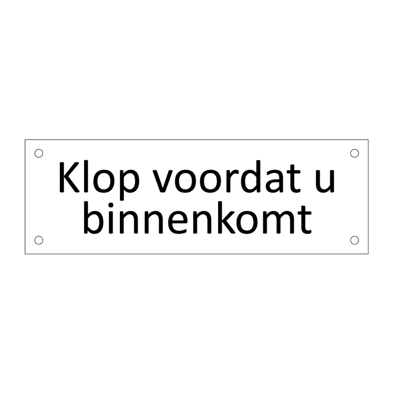 Klop voordat u binnenkomt & Klop voordat u binnenkomt & Klop voordat u binnenkomt