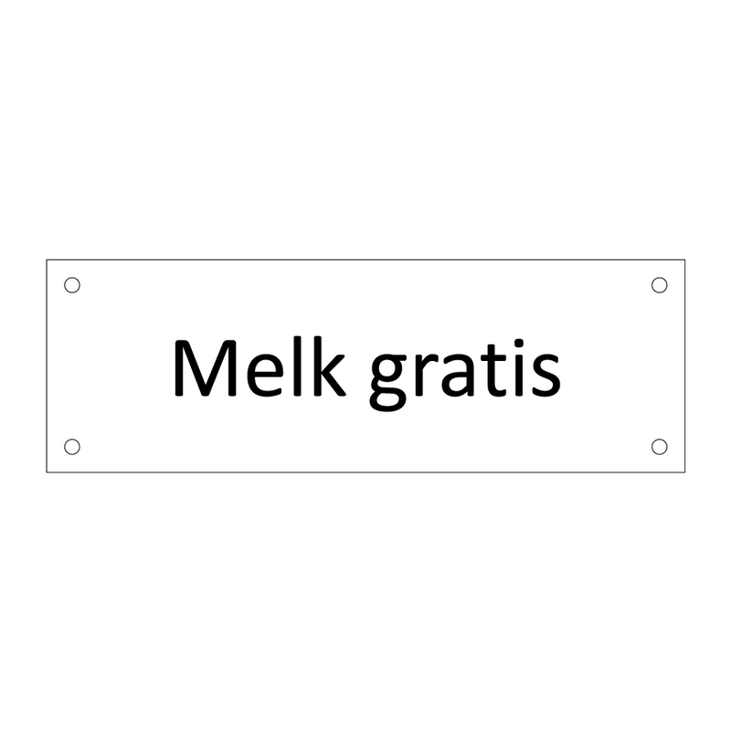 Melk gratis & Melk gratis & Melk gratis