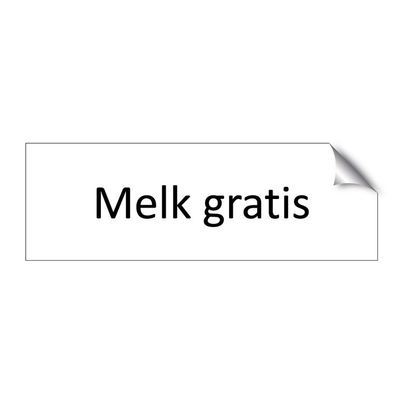 Melk gratis & Melk gratis & Melk gratis