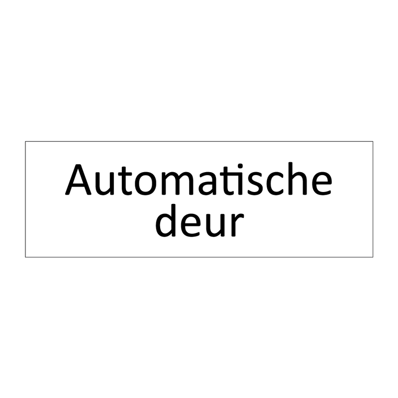 Automatische deur & Automatische deur & Automatische deur & Automatische deur & Automatische deur