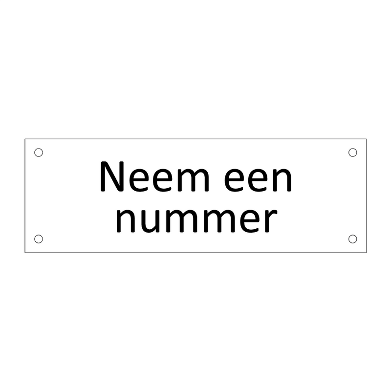 Neem een nummer & Neem een nummer & Neem een nummer