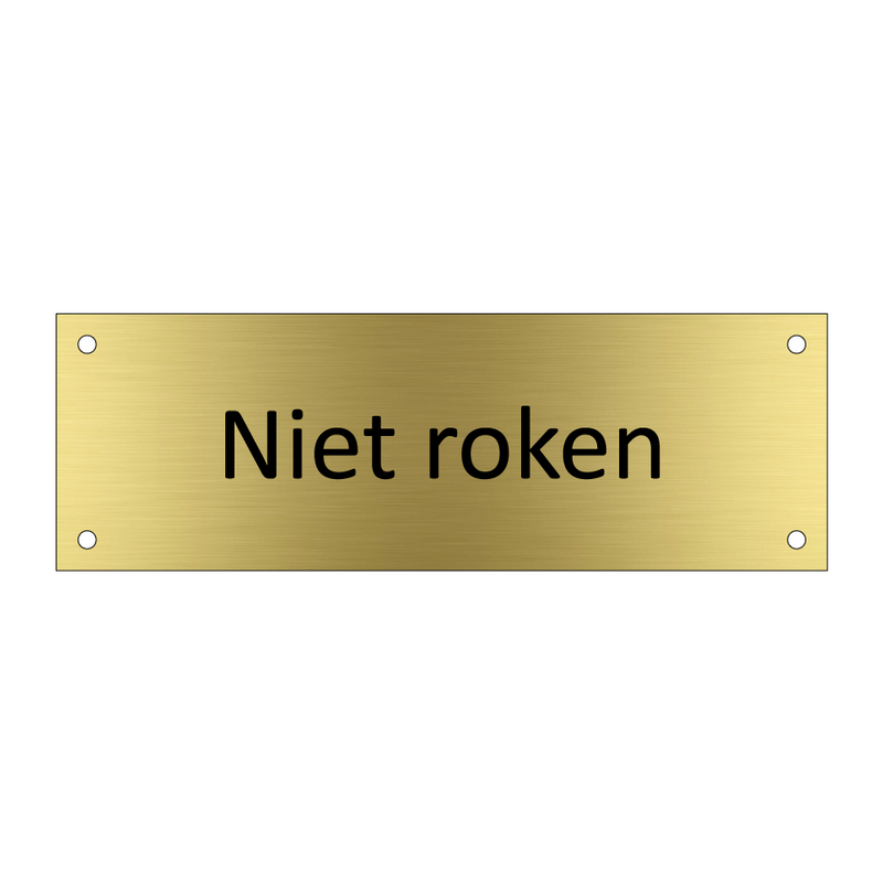 Niet roken & Niet roken & Niet roken