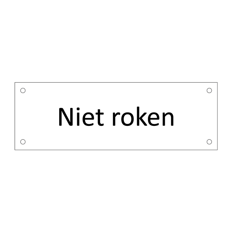 Niet roken & Niet roken & Niet roken