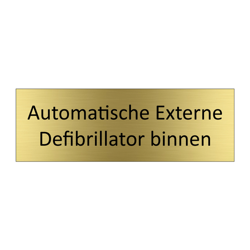 Automatische Externe Defibrillator binnen & Automatische Externe Defibrillator binnen