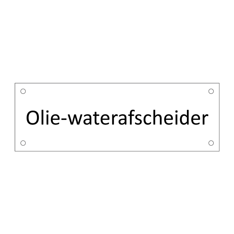 Olie-waterafscheider & Olie-waterafscheider & Olie-waterafscheider