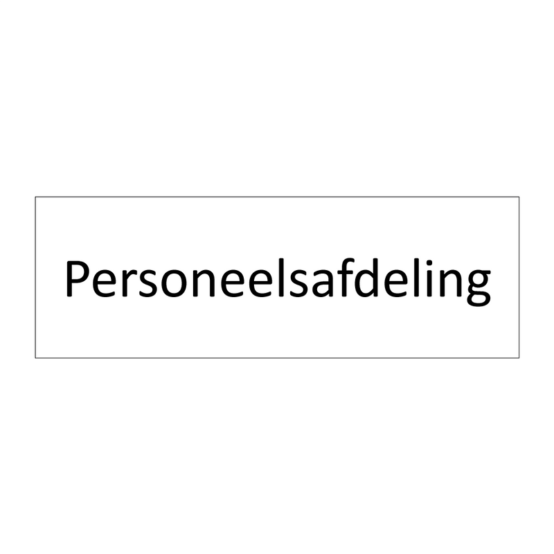 Personeelsafdeling & Personeelsafdeling & Personeelsafdeling & Personeelsafdeling