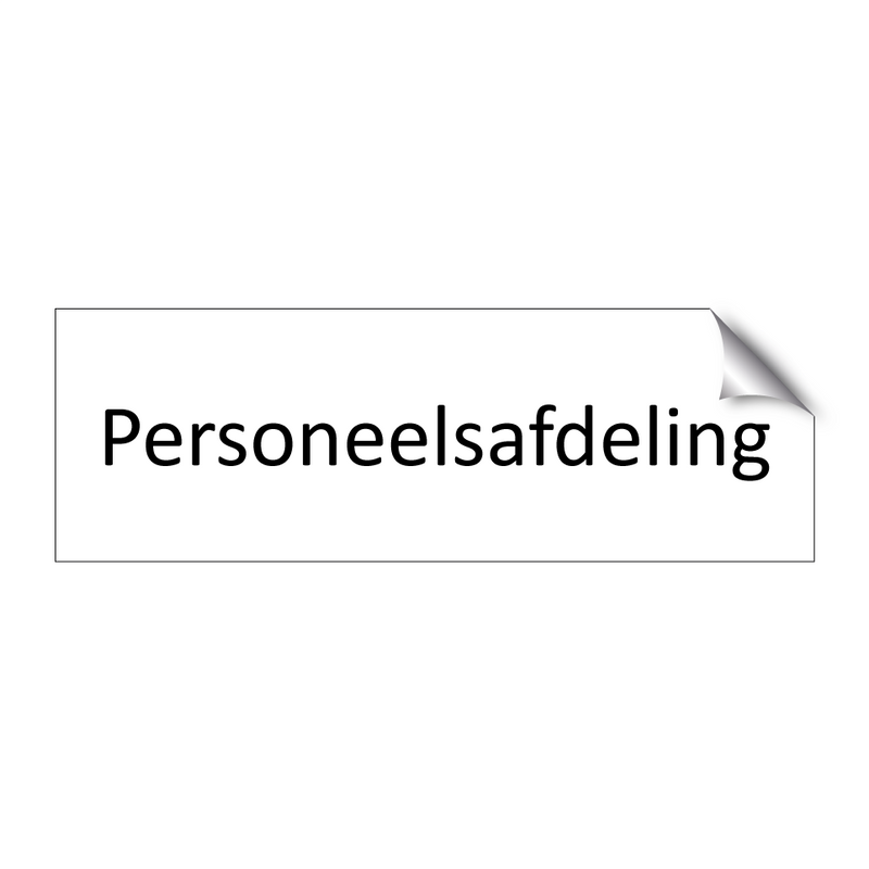 Personeelsafdeling & Personeelsafdeling & Personeelsafdeling