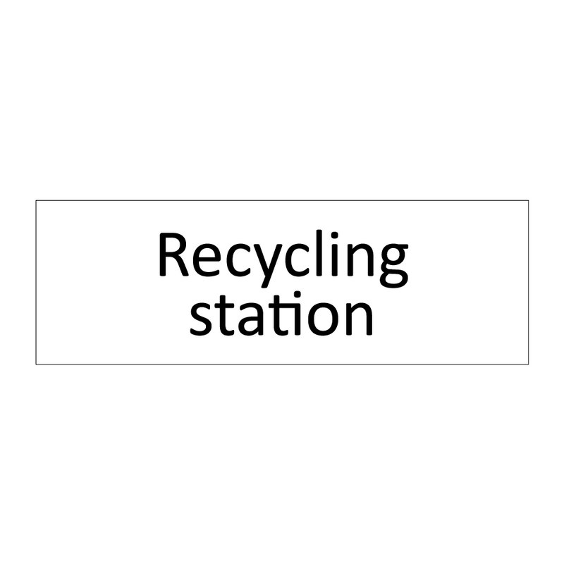 Recycling station & Recycling station & Recycling station & Recycling station & Recycling station