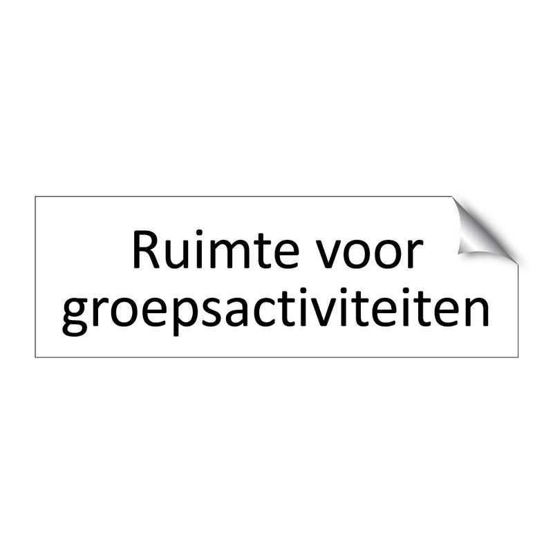 Ruimte voor groepsactiviteiten & Ruimte voor groepsactiviteiten & Ruimte voor groepsactiviteiten