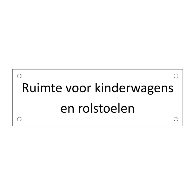 Ruimte voor kinderwagens en rolstoelen & Ruimte voor kinderwagens en rolstoelen