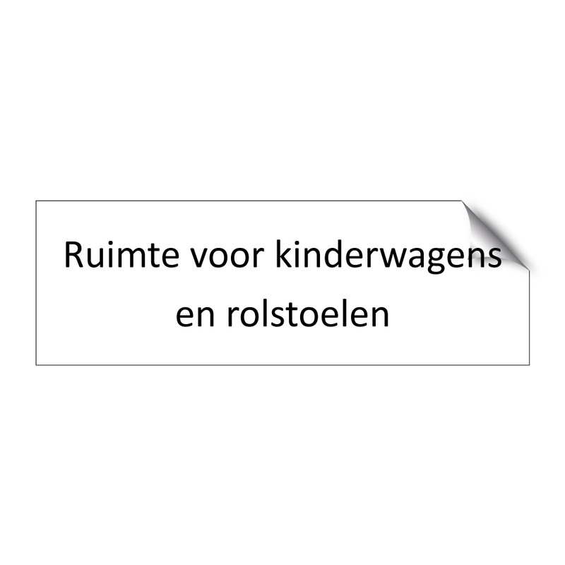 Ruimte voor kinderwagens en rolstoelen & Ruimte voor kinderwagens en rolstoelen