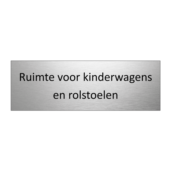 Ruimte voor kinderwagens en rolstoelen & Ruimte voor kinderwagens en rolstoelen