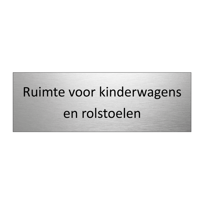 Ruimte voor kinderwagens en rolstoelen & Ruimte voor kinderwagens en rolstoelen