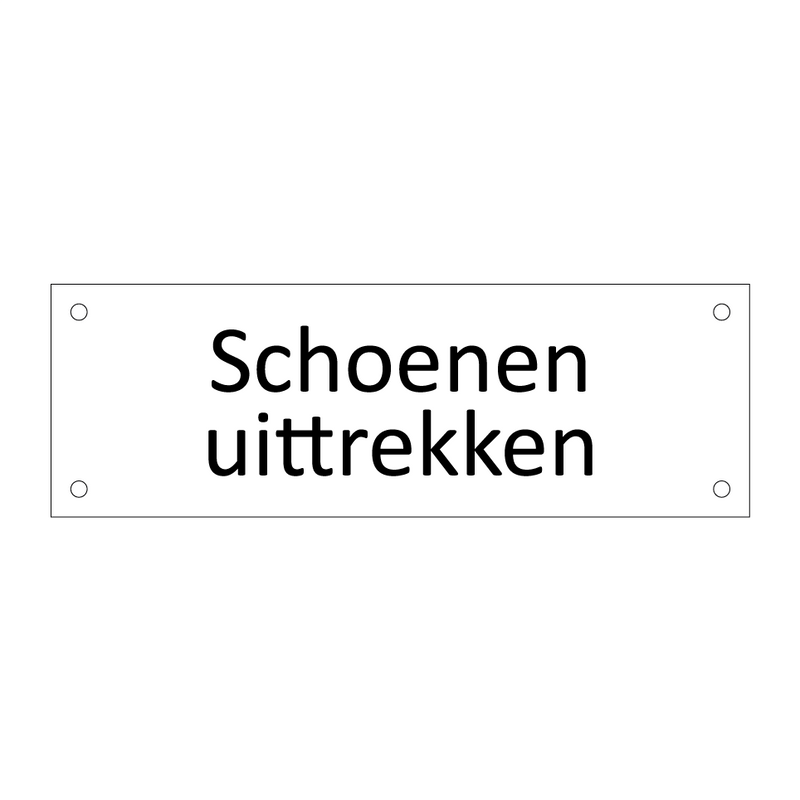 Schoenen uittrekken & Schoenen uittrekken & Schoenen uittrekken