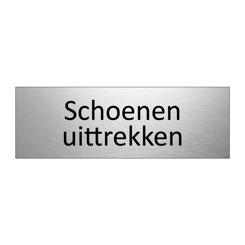 Schoenen uittrekken & Schoenen uittrekken & Schoenen uittrekken & Schoenen uittrekken