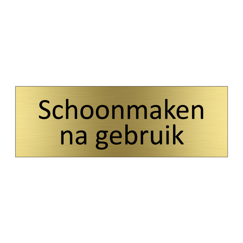 Schoonmaken na gebruik & Schoonmaken na gebruik & Schoonmaken na gebruik & Schoonmaken na gebruik