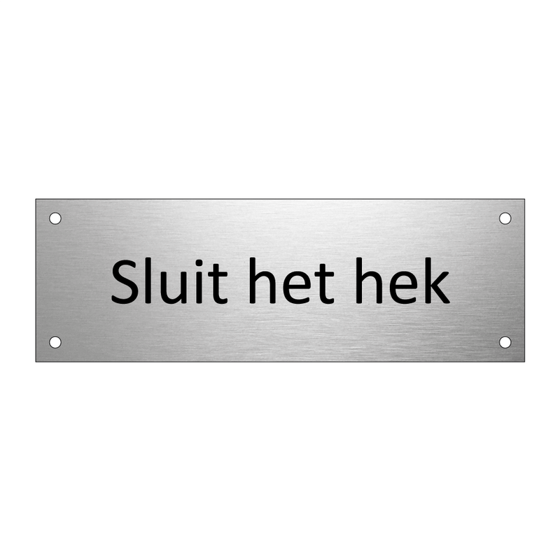 Sluit het hek & Sluit het hek & Sluit het hek