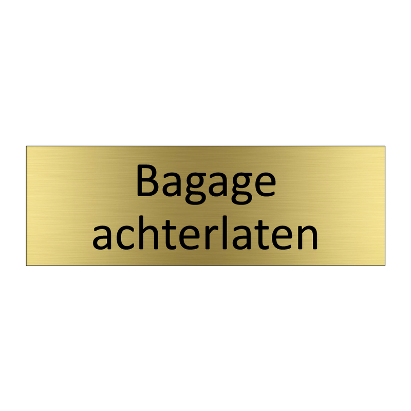 Bagage achterlaten & Bagage achterlaten & Bagage achterlaten & Bagage achterlaten