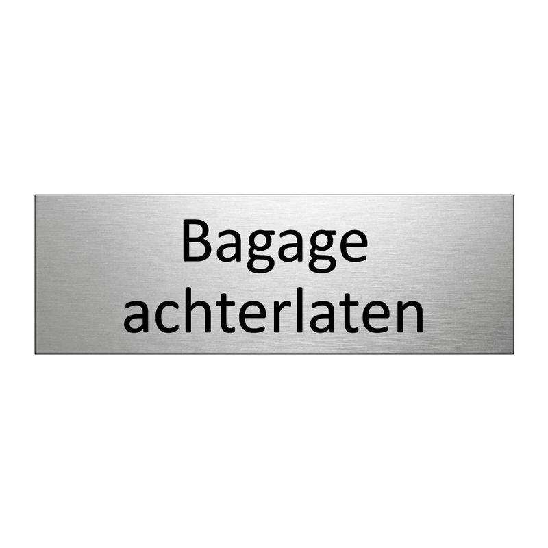 Bagage achterlaten & Bagage achterlaten & Bagage achterlaten & Bagage achterlaten