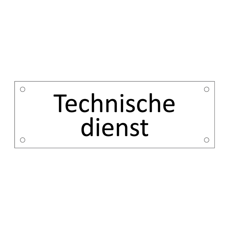 Technische dienst & Technische dienst & Technische dienst