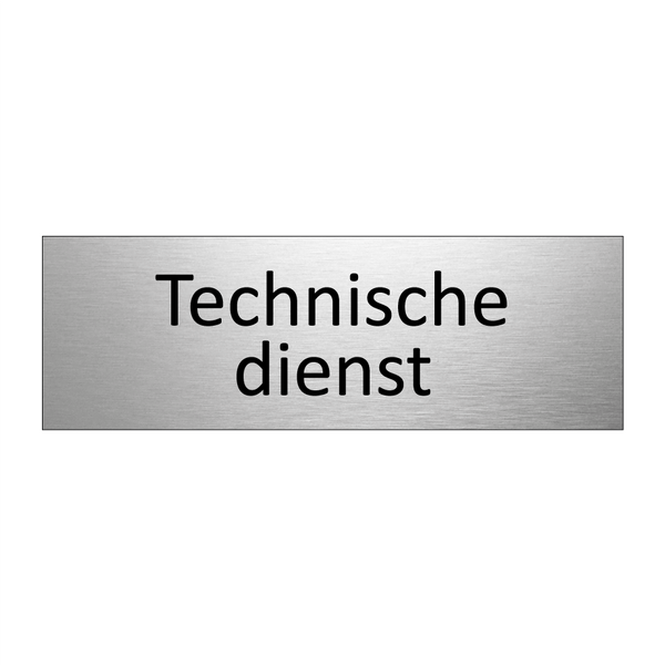 Technische dienst & Technische dienst & Technische dienst & Technische dienst & Technische dienst