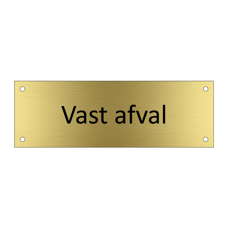 Vast afval & Vast afval & Vast afval