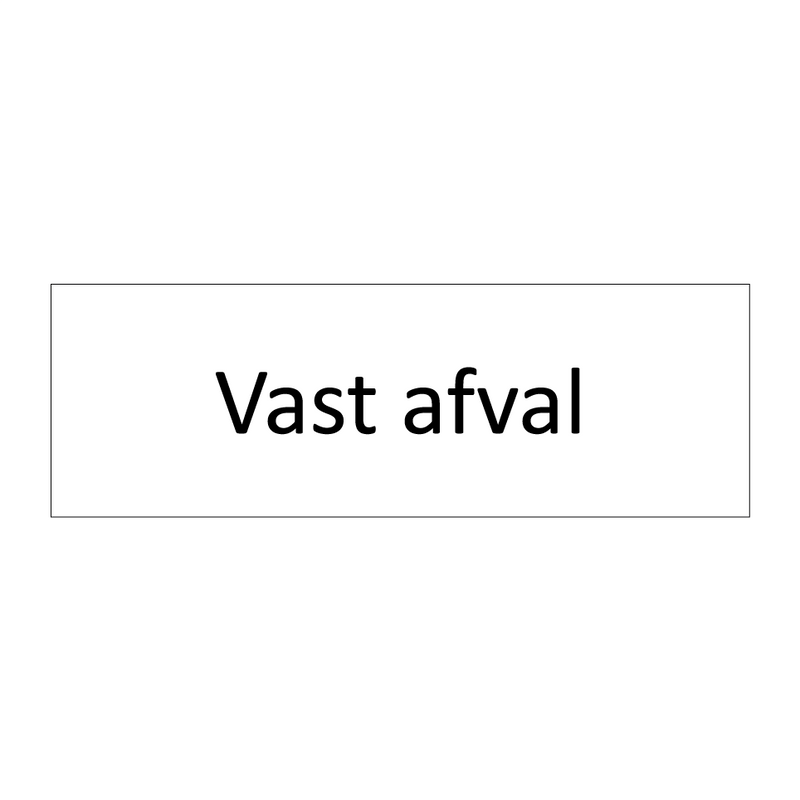 Vast afval & Vast afval & Vast afval & Vast afval & Vast afval & Vast afval