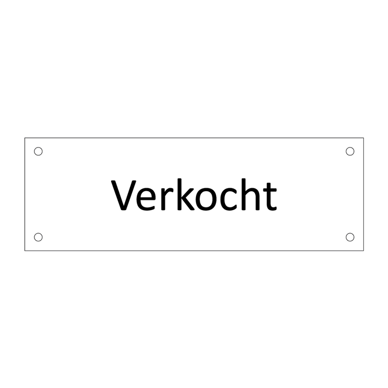 Verkocht & Verkocht & Verkocht